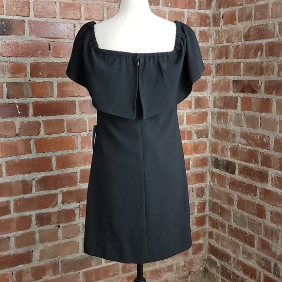 Charles Henry Off The Shoulder A-line mini dress in black XSP - Picture 5 of 13